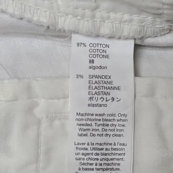 Khaki By Gap Womens Chino Pants 16 Slim City Geometric Blue & White Flat Front - Picture 10 of 12